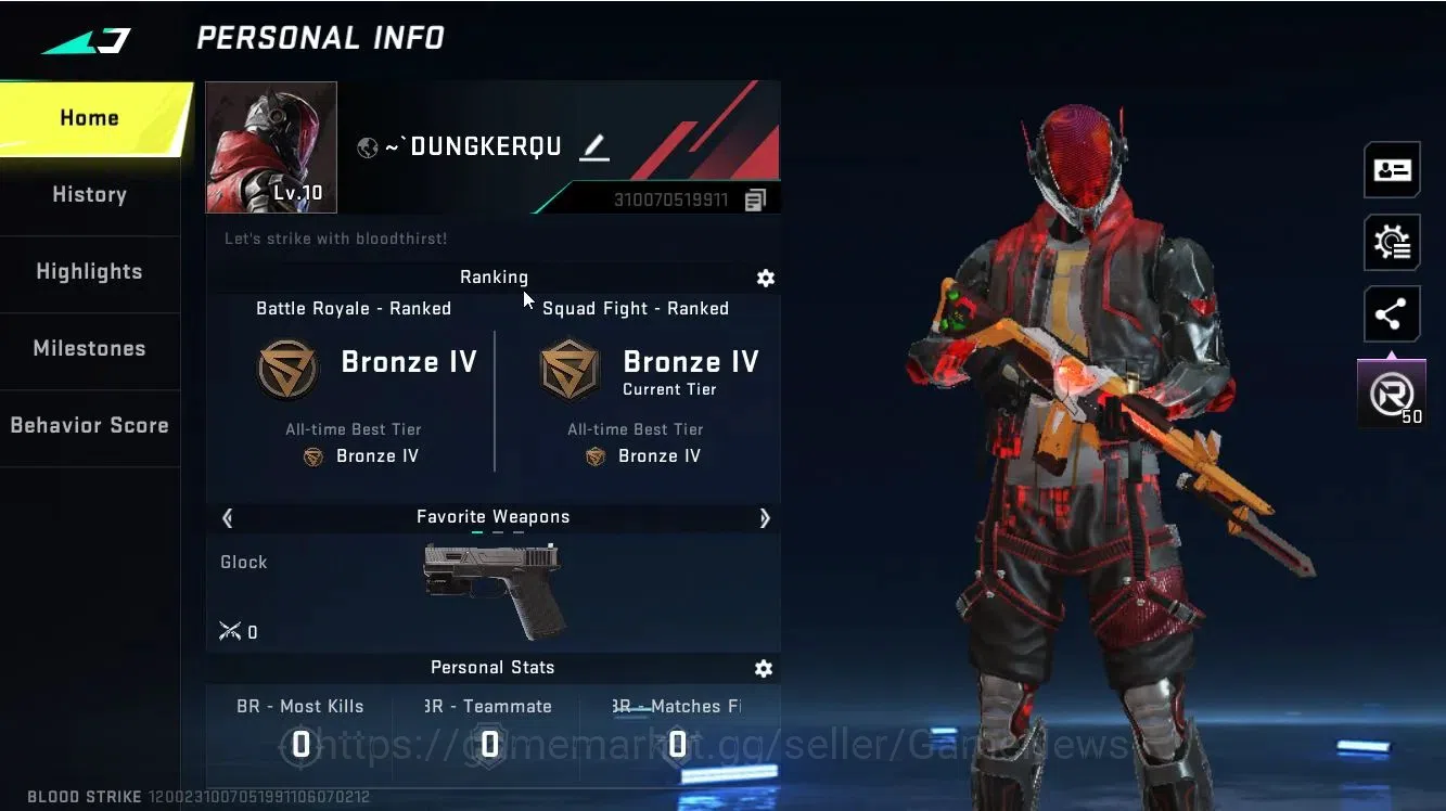Blood Strike Accounts ASIA|Collab [MCX-EVA-0]|Legendary [ETHAN-Codebreak image 2