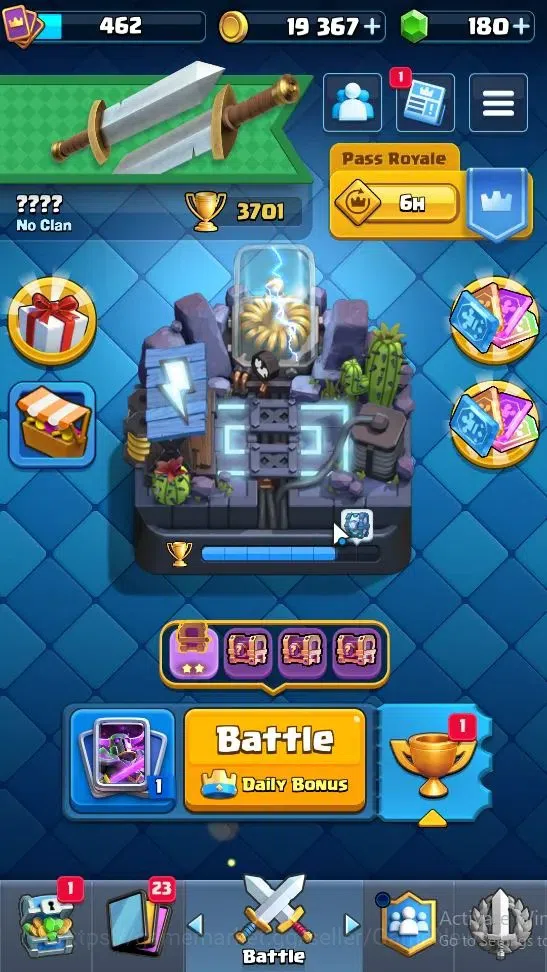 Clash Royale Accounts Lv 462|Trophy 3701|KTL 10|Card 56/121|1 Hero 2 EVO image 1