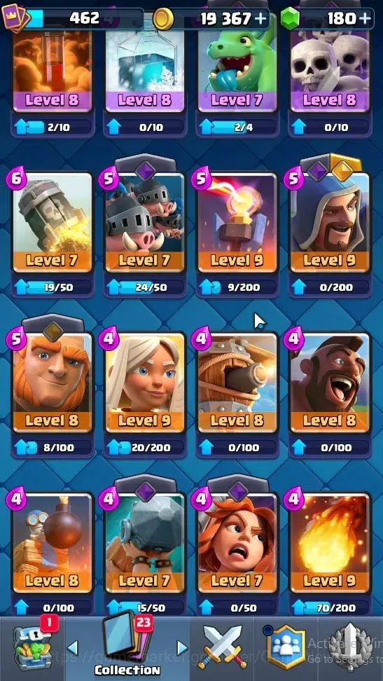 Clash Royale Accounts Lv 462|Trophy 3701|KTL 10|Card 56/121|1 Hero 2 EVO image 6