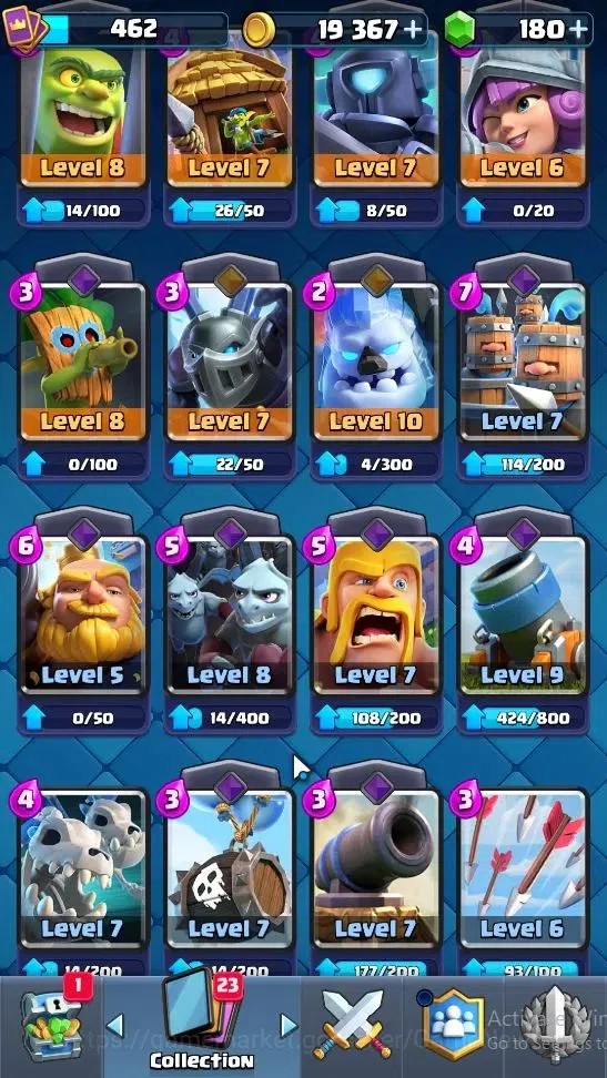 Clash Royale Accounts Lv 462|Trophy 3701|KTL 10|Card 56/121|1 Hero 2 EVO image 7
