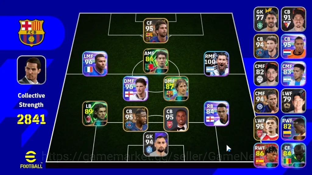 eFootball Accounts Others Android|Power 2841|Epic Edmilson,Paolo Maldini,Rui Costa|Show Time Nicolas 1