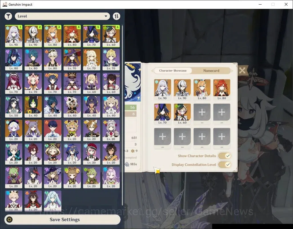 Genshin Impact Accounts Asia|AR 56|Prem Team Skirk|6 Limited + 2(*5 Weapon image 2