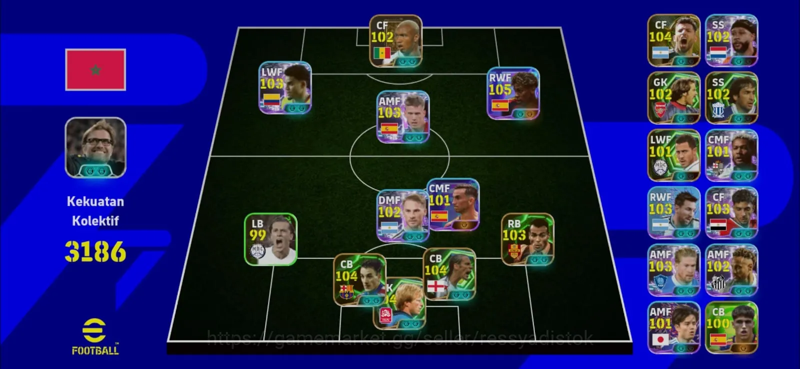 eFootball Accounts Legends & Iconic Players COLECTIVE 3186+ | NEW CARD LAMINE YAMAL x H DIOUF x RIO FERDINAND x CAFU x 1