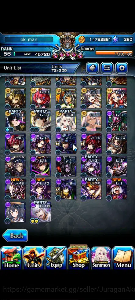 Grand Summoners Accounts Starter Global|Rank 56|6 Ascend |AcceleratorTW,IllyaTW,IsliidPinnacle,LM 7