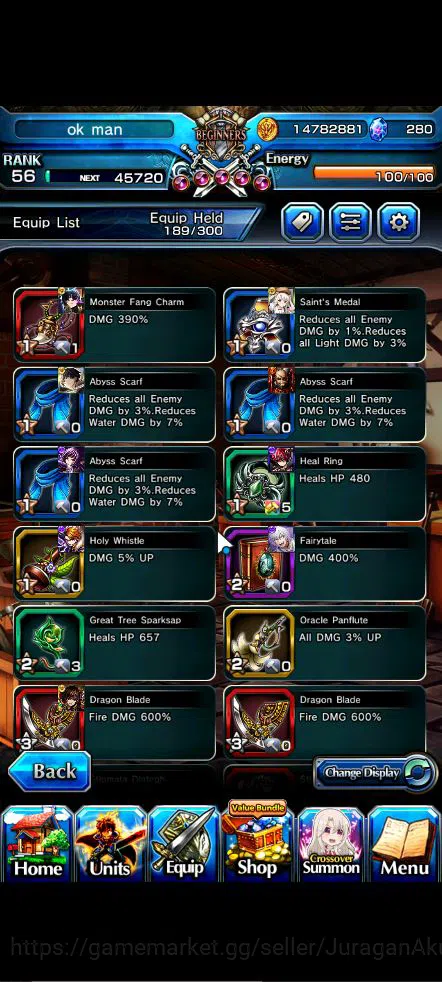 Grand Summoners Accounts Starter Global|Rank 56|6 Ascend |AcceleratorTW,IllyaTW,IsliidPinnacle,LM 9