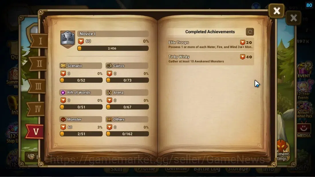 Summoners War: Sky Arena Accounts Starter ASIA|Lv 26|Ready Gacha|99 12 YSC + 160 11 YSC + 3 LAAS + 5 LS + 4 LDS + 119 MS |1 7