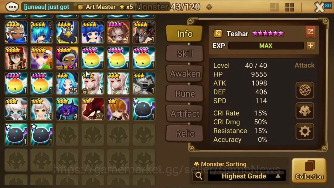 Summoners War: Sky Arena Accounts Starter ASIA|Lv 26|Ready Gacha|99 12 YSC + 160 11 YSC + 3 LAAS + 5 LS + 4 LDS + 119 MS |1 9
