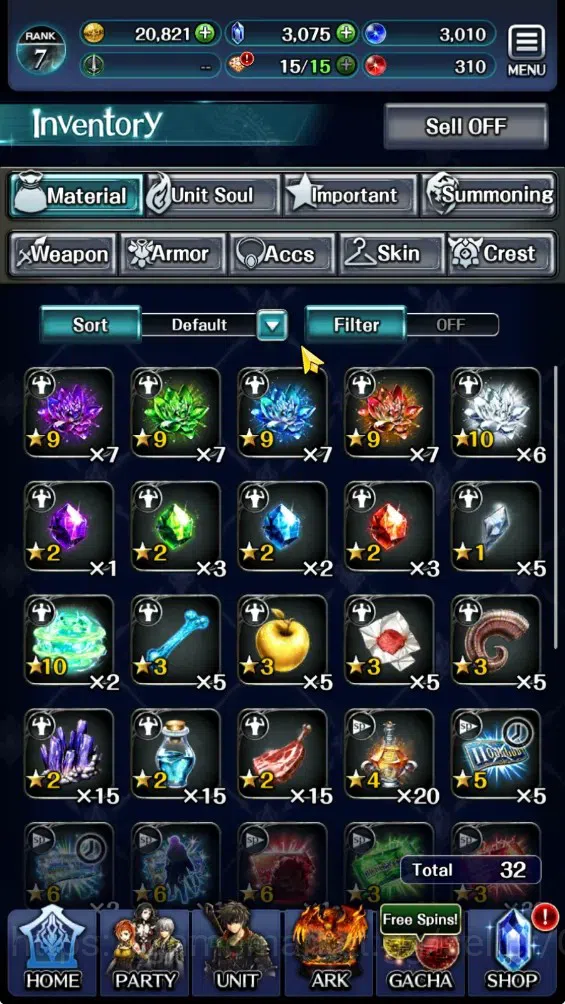 Last Cloudia Accounts GLOBAL|Rank 7|3K Crystal|Collab Brave Frontier (Fi image 10