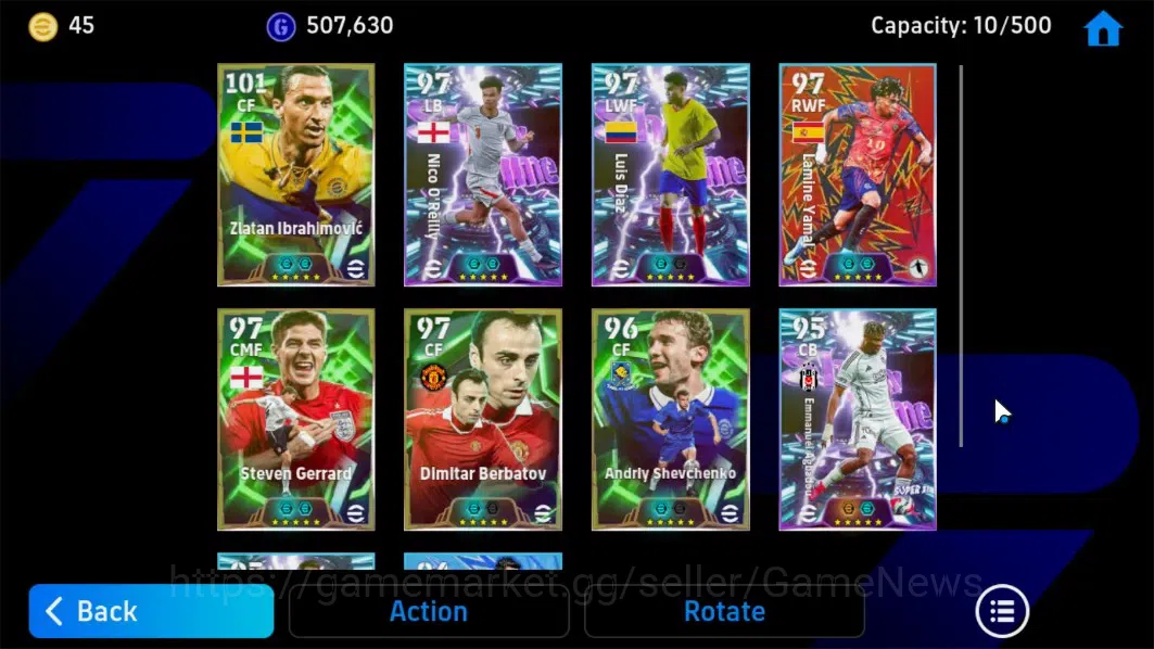 eFootball Accounts Android|Epic Zlatan Ibrahimovic,Steven Gerrard,Sho image 5