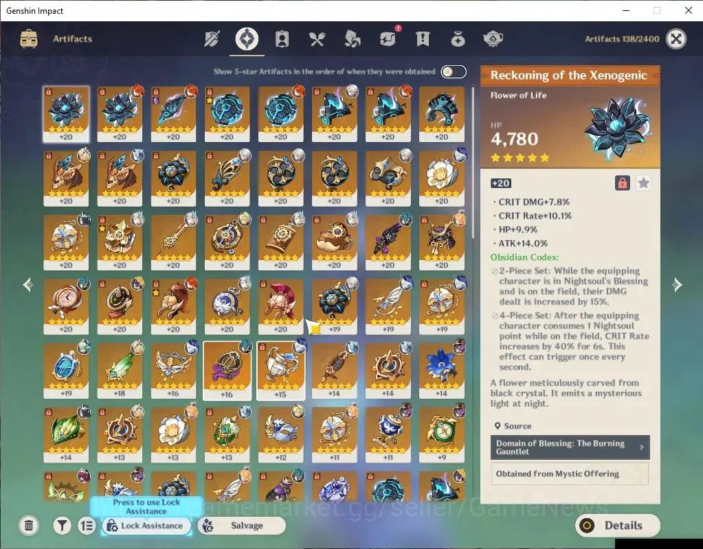 Genshin Impact Accounts ASIA|AR 56|Mavuika PremTeam|9 Limit+3(*5WeP)|Xilon image 4