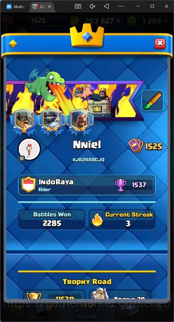 Clash Royale Accounts Global |CL 1525|KTL 15|Trophy 11530|121 Cards|4 Ma image 3