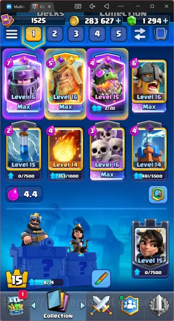 Clash Royale Accounts Global |CL 1525|KTL 15|Trophy 11530|121 Cards|4 Ma image 6