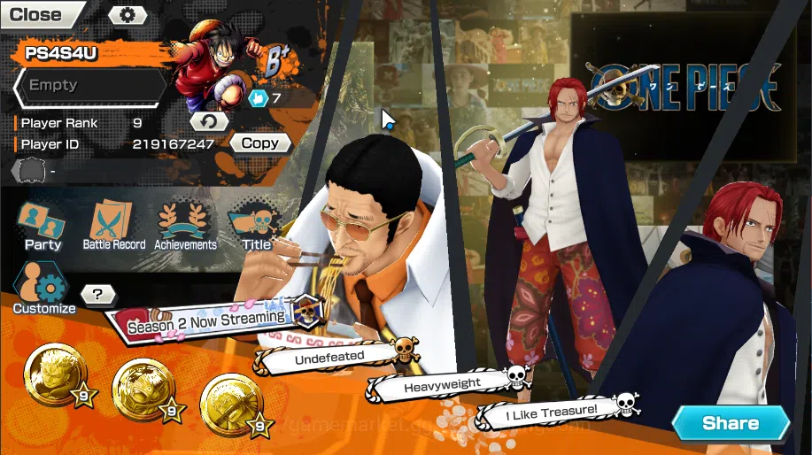 One Piece Bounty Rush Others GLOBAL | ex 3 | borsalino, DD shanks, FILM R shank image 1