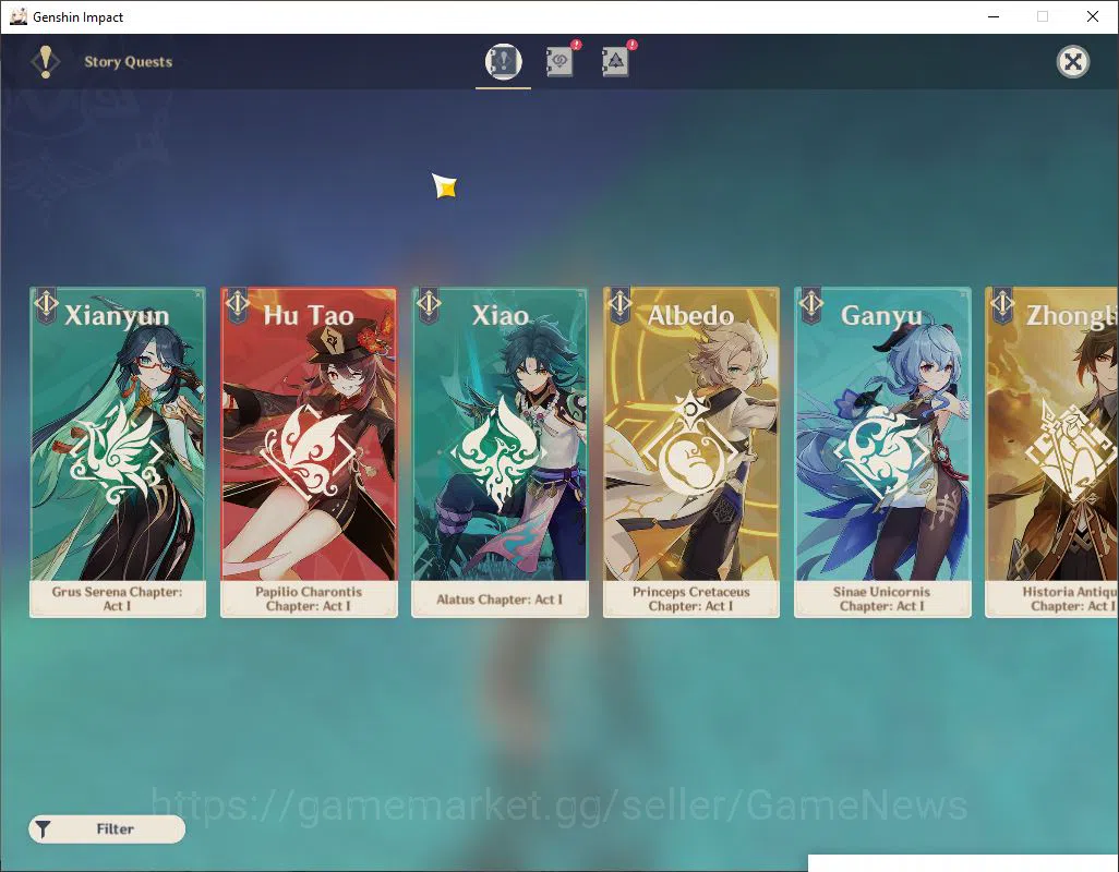 Genshin Impact Accounts Mid Game ASIA|Ready Gacha|AR 55|6 limited + 2(*5Weapon)|FlinsC1,Xiao+Sign,Etc|15k Primo|11 IF|15 12