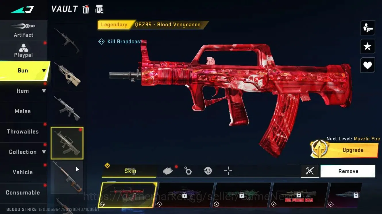 Blood Strike Accounts Rare Skin ASIA|ULTRA (ZERO-Nullifier)|Legendary Guns(MP5-Explorer,KALA-Undercurrent,QBZ95-Blood)|Loot 7