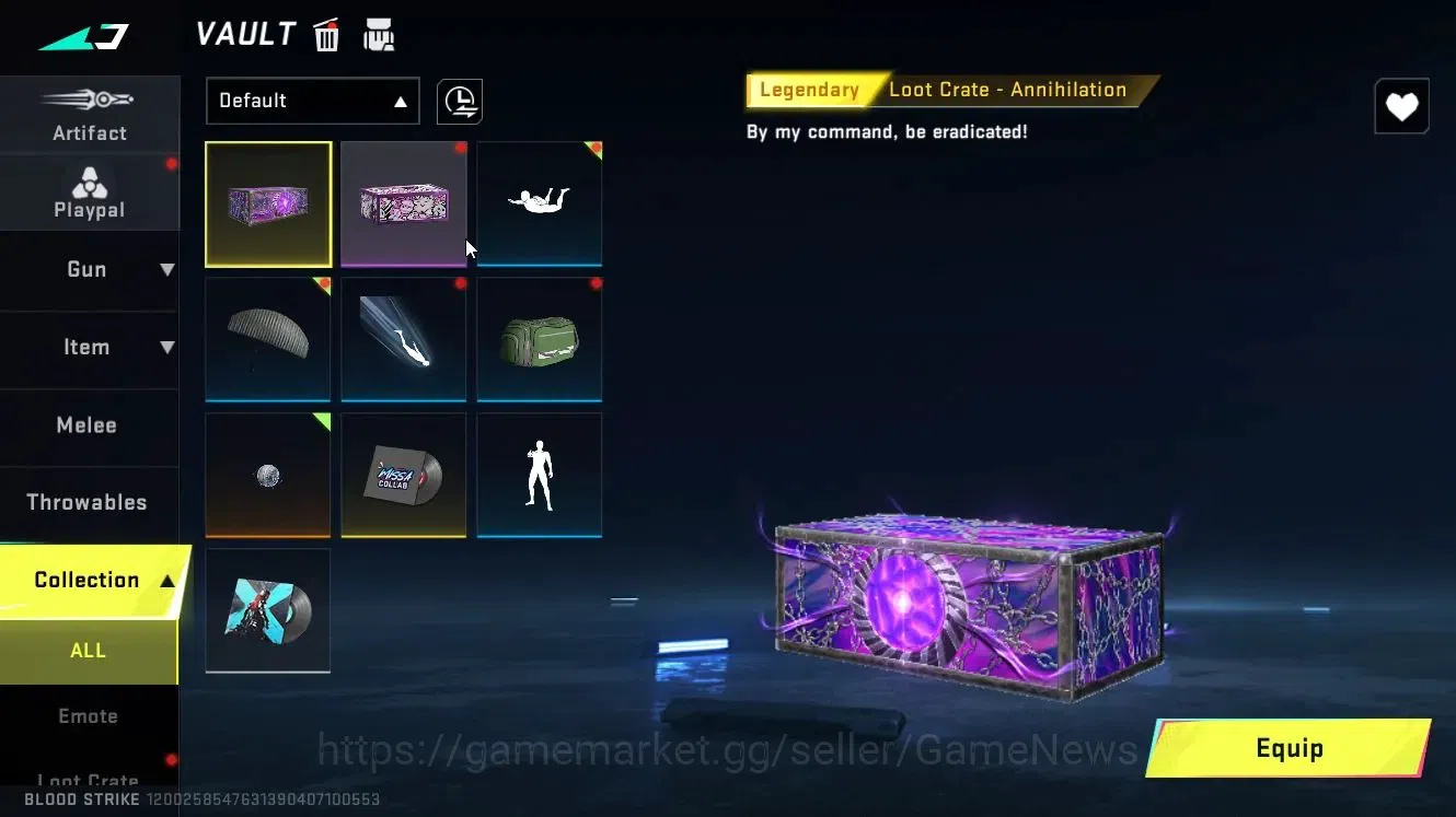 Blood Strike Accounts Rare Skin ASIA|ULTRA (ZERO-Nullifier)|Legendary Guns(MP5-Explorer,KALA-Undercurrent,QBZ95-Blood)|Loot 9