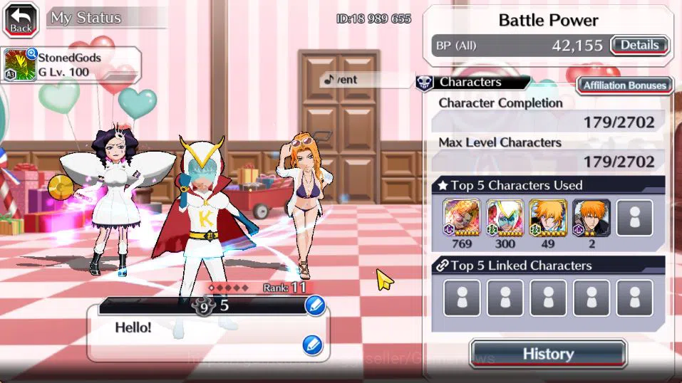 Bleach: Brave Souls Accounts [GLOBAL]6k Orbs+Fresh All Story|Rangiku Swimsuit24 image 3