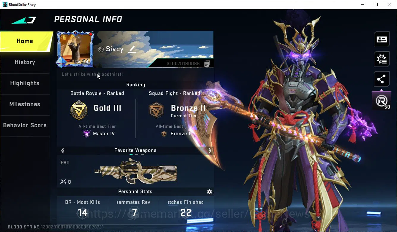 Blood Strike Accounts ASIA|ETERNAL [ZERO-ODA]+3 ULTRA[EMMA,VOLT,MELEE-Sc image 11