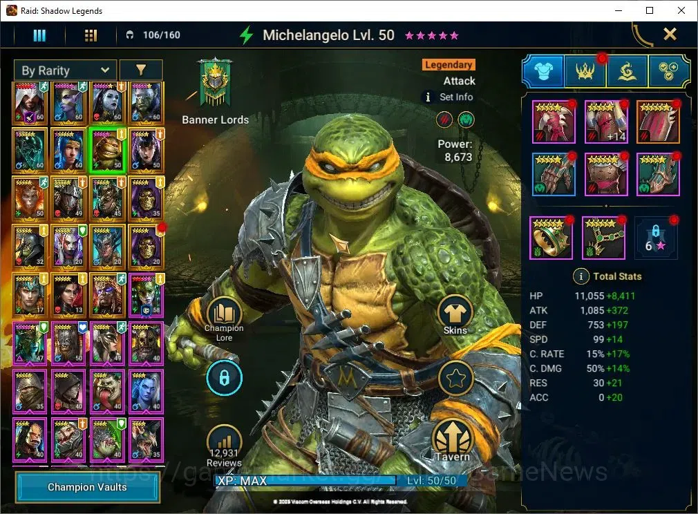Raid: Shadow Legends Accounts Mid-Game Lv 46|1M Power|19 Legend(Ninja,Artax,Ezio,Mc Angelo,Rae,Wukong,Alice,Etc)|28K 6