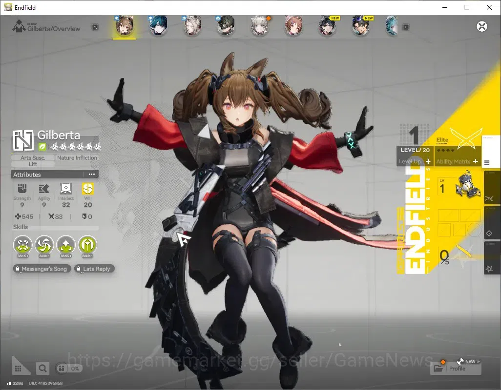 Arknights: Endfield Accounts ASIA|Lv 2|1,2k Arsenal|4 SSR (2 Limited) + 4 (*6 W image 4