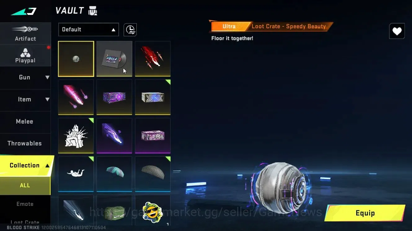 Blood Strike Accounts Collab Skin ASIA|Collab ENZO [NACHO-Enzo Coronation]|Legendary Skydive-Trail, Emote-Throne|Change 8