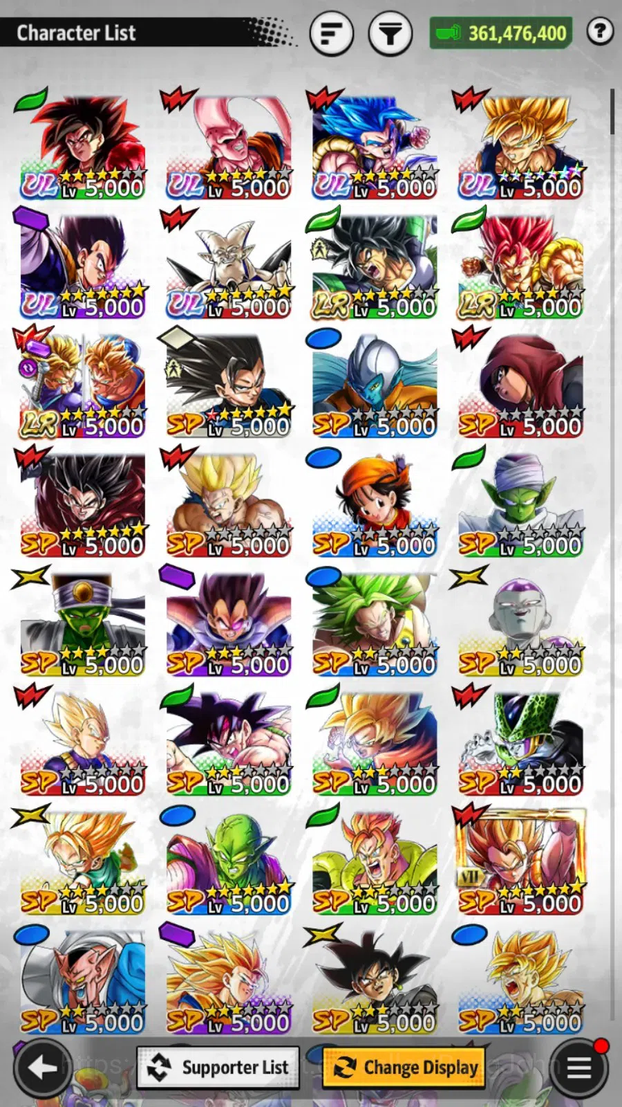 Dragon Ball Legends Accounts High-End Android|PVP Lvl 159|361M Total Power|3 LR|6 UL|LR Trunks&Gohan,Broly Fury,SSG 16