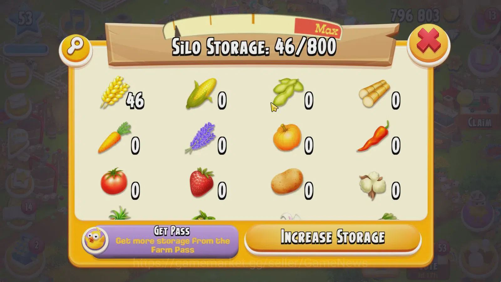 Hay Day Accounts Level 53 | Barn Storage 3000 + Silo Storage 800 |  image 9