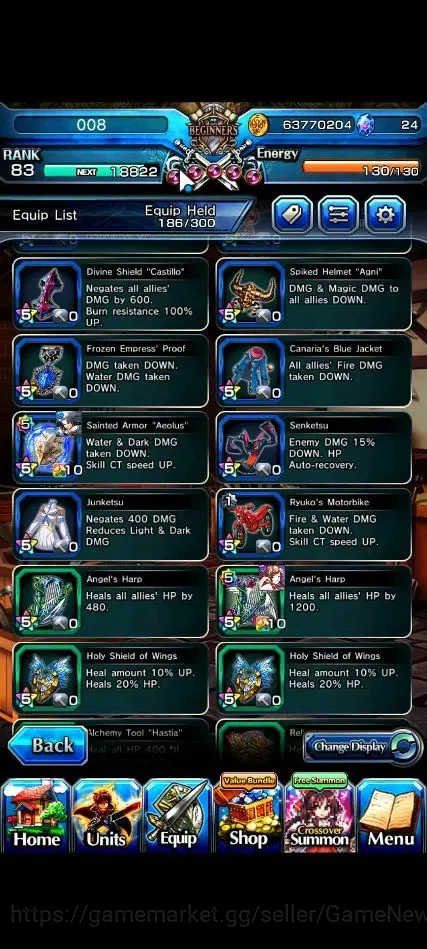 Grand Summoners Accounts End-Game Global|Rank 83|22 Ascend+9 TW|[Roy,Fen,Isliid,Frieren,Benimaru,Etc]+TW,Roy,S Miyu,2x 18