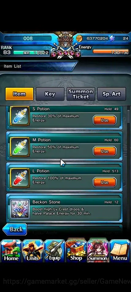 Grand Summoners Accounts End-Game Global|Rank 83|22 Ascend+9 TW|[Roy,Fen,Isliid,Frieren,Benimaru,Etc]+TW,Roy,S Miyu,2x 2