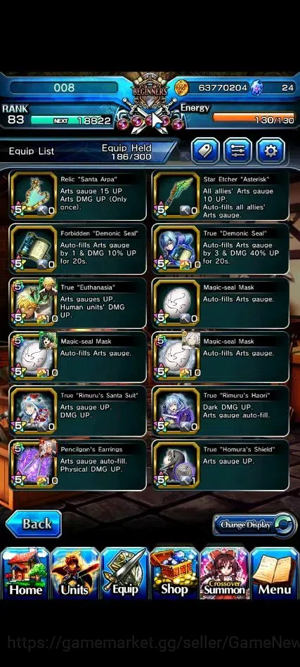 Grand Summoners Accounts End-Game Global|Rank 83|22 Ascend+9 TW|[Roy,Fen,Isliid,Frieren,Benimaru,Etc]+TW,Roy,S Miyu,2x 20