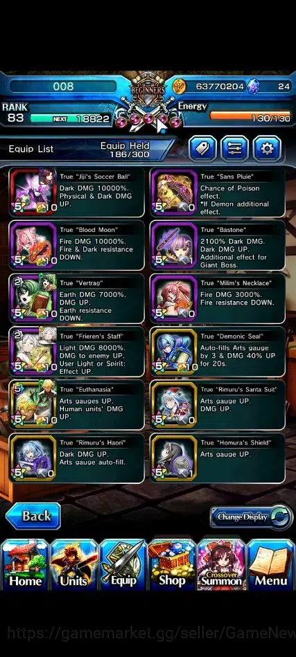 Grand Summoners Accounts End-Game Global|Rank 83|22 Ascend+9 TW|[Roy,Fen,Isliid,Frieren,Benimaru,Etc]+TW,Roy,S Miyu,2x 7