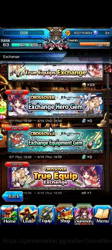 Grand Summoners Accounts End-Game Global|Rank 83|22 Ascend+9 TW|[Roy,Fen,Isliid,Frieren,Benimaru,Etc]+TW,Roy,S Miyu,2x 9