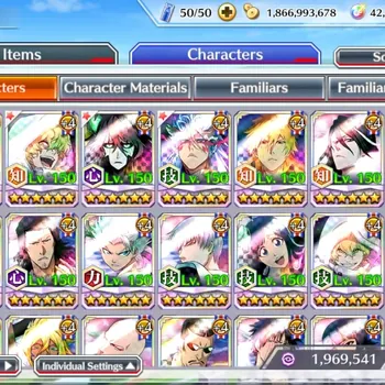 Bleach: Brave Souls Accounts High-End Global|42K Orb|Fresh All Story|TYBW26 Robert,Gremmy,11th Ulquiora,GrimJow,10th