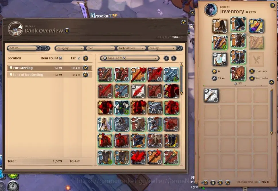 Albion Online Accounts ASIA | 4,33M Total Fame - 21M Silver | T8 Ore Mine image 2