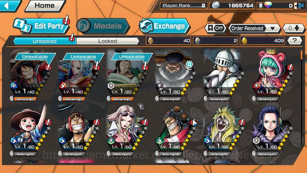 One Piece Bounty Rush Accounts Starter Global|4 EX|BP Kuzan,KOP Roger,5Elder Saturn,AMS [Borsalino]|Rank 4