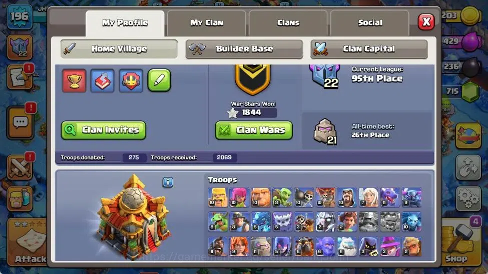 Clash of Clans Accounts Global | TH 16-BH 9 | LVL 196|HH 9|AQ 88,MP 42 ,GW image 1