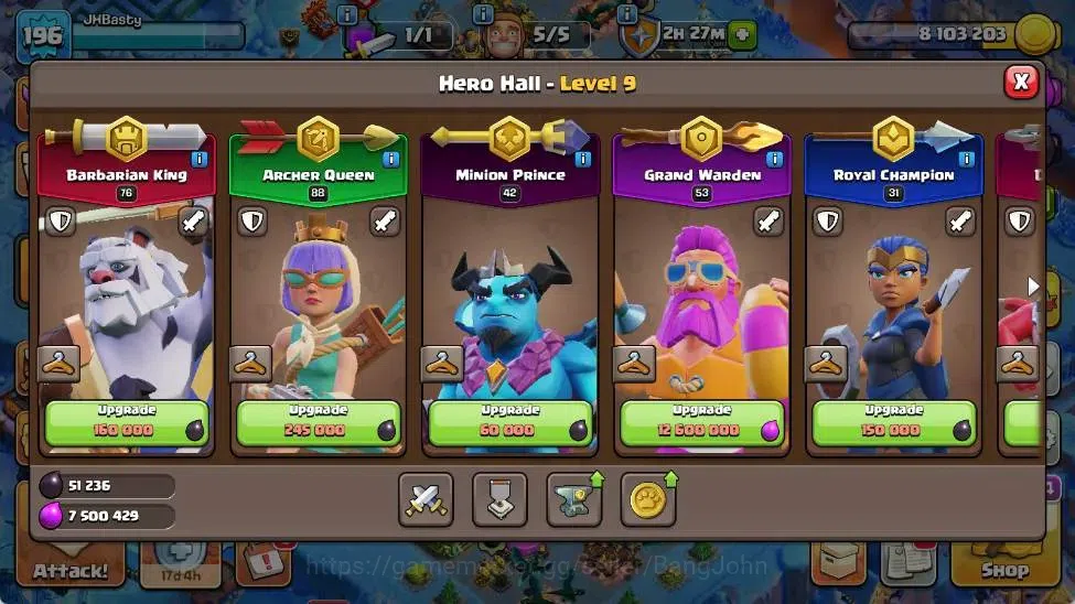 Clash of Clans Accounts Global | TH 16-BH 9 | LVL 196|HH 9|AQ 88,MP 42 ,GW image 6