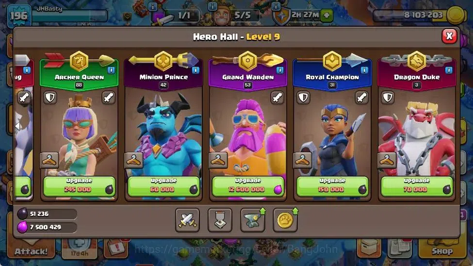 Clash of Clans Accounts Global | TH 16-BH 9 | LVL 196|HH 9|AQ 88,MP 42 ,GW image 7