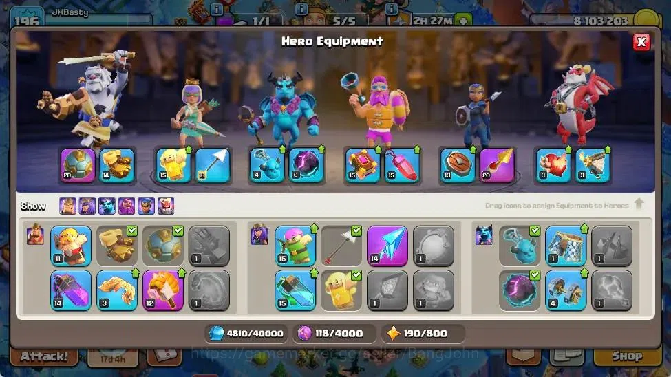 Clash of Clans Accounts Global | TH 16-BH 9 | LVL 196|HH 9|AQ 88,MP 42 ,GW image 8