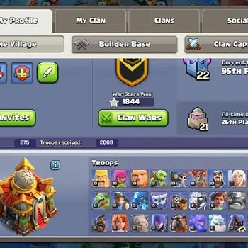 Clash of Clans High-End Global | TH 16-BH 9 | LVL 196|HH 9|AQ 88,MP 42 ,GW image 1