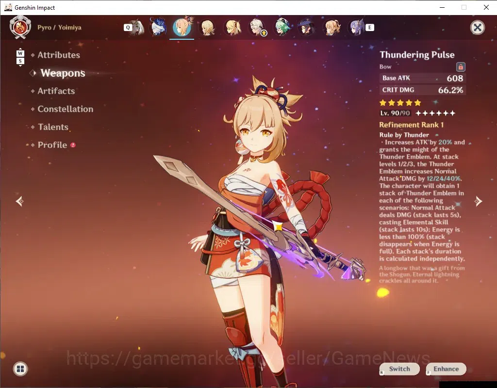 Genshin Impact Accounts Others ASIA|AR 58|10 Limited + 5 (*5 Weapon)|Yoimiya+Sign,Ayaka 4