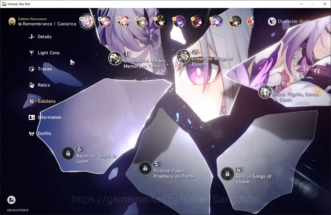 Honkai Star Rail Accounts ASIA | TL 70 | 12 LIMIT | THE HERTA | DAN HENG | C image 13