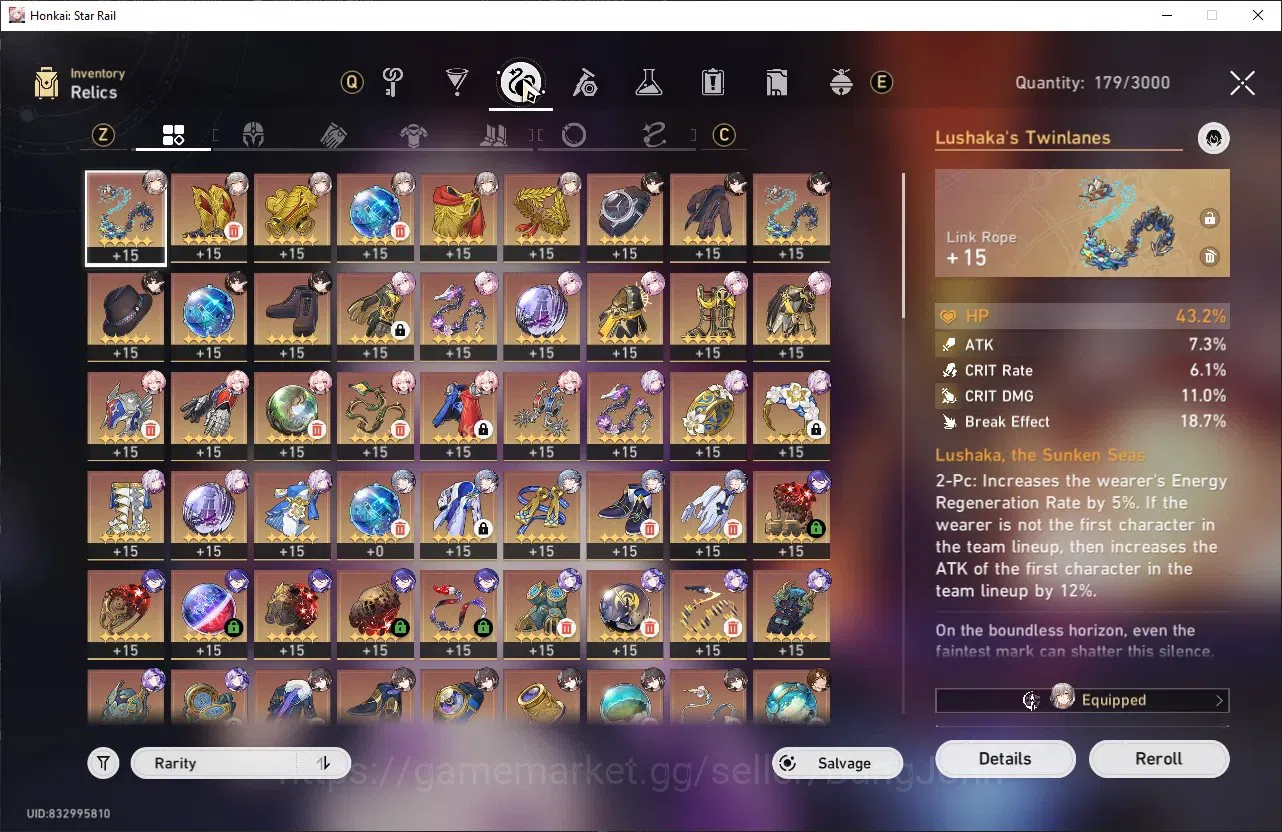 Honkai Star Rail Accounts ASIA | TL 70 | 12 LIMIT | THE HERTA | DAN HENG | C image 8