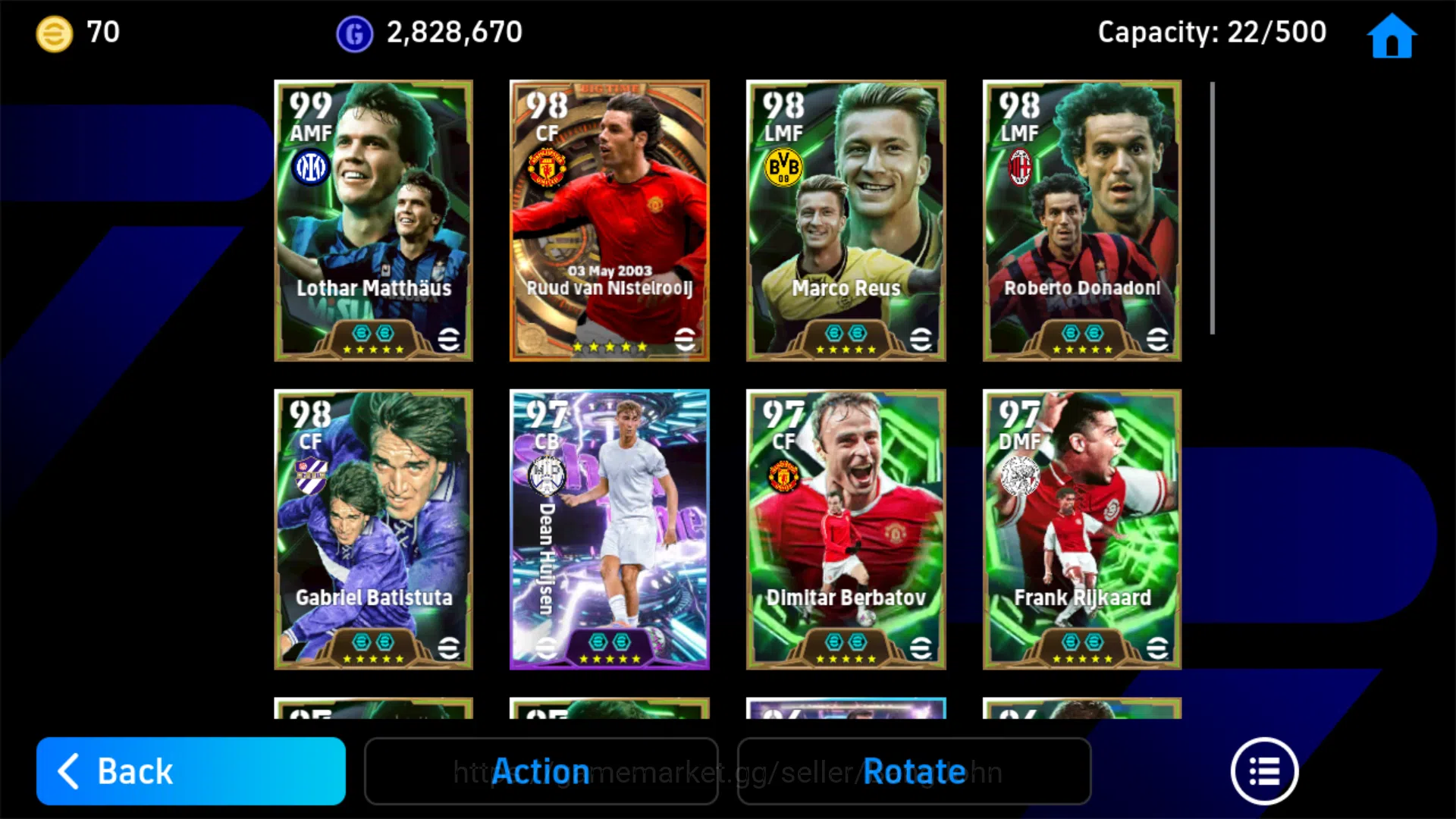 eFootball Accounts Power 3177 | Marco Reus Epic DB | Roberto Donadoni image 3