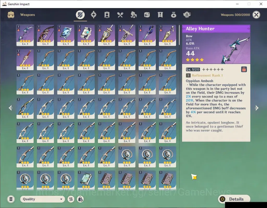 Genshin Impact Accounts ASIA | StarterAccount | AR25 | BD Unset | 1 Limite image 3