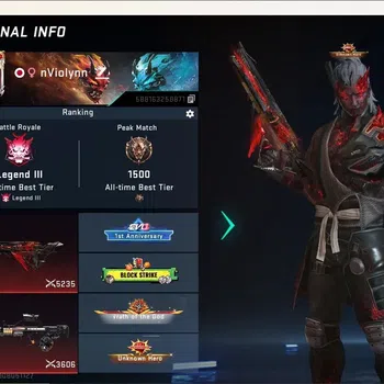 Blood Strike Accounts Collab Skin ASIA|Eternal MP5 - Bloodrift|Ultra Melee TheIron|3 Collab Gun [OPM&AOT]|1 Limited