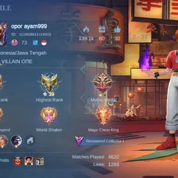 Mobile Legends: Bang Bang Accounts Collector Global|Skin 304|Renowned|KOF Karina+Dyrroth,Sanrio Floryn,PRIME Yu Zhong,LBox