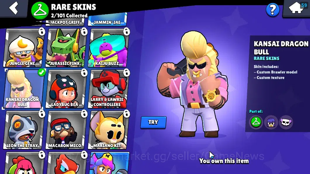 Brawl Stars Accounts 1275 Trophy|18 Brawlers 3 Max (Edgar,Jae-Yong,Star image 12