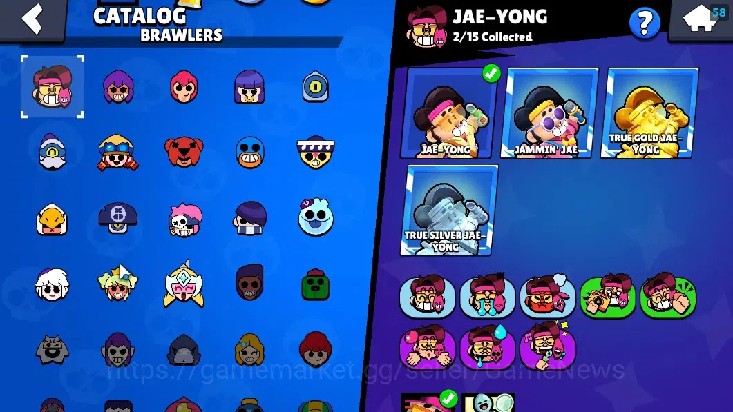 Brawl Stars Accounts 1275 Trophy|18 Brawlers 3 Max (Edgar,Jae-Yong,Star image 17