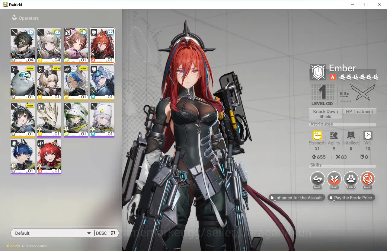 NA/EU|Fresh Starter, Day 3|Meta SSR Ember, Ardelia + 6 SR Character|4 SR Weapon + 1540 Arsenal|Skip Tutorial|GrypLink|(END1314) Arknights: Endfield Accounts NA/EU|Fresh Starter, Day 3|Meta SSR Ember, Ardelia + 6 SR Character|4 SR Weapon + 1540
